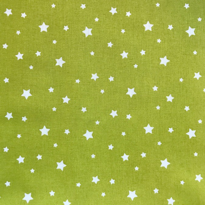 Coupon imprimé étoiles blanches sur fond vert clair
