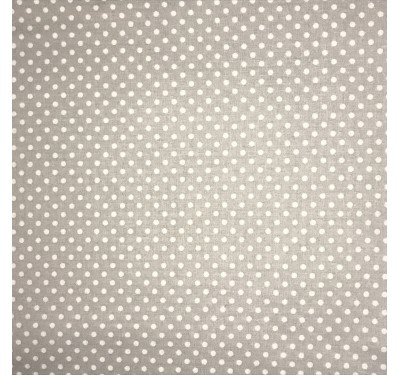 Coupon imprimé petits pois blanc sur fond gris 4