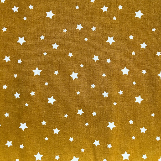 Coupon imprimé étoiles blanches sur fond marron