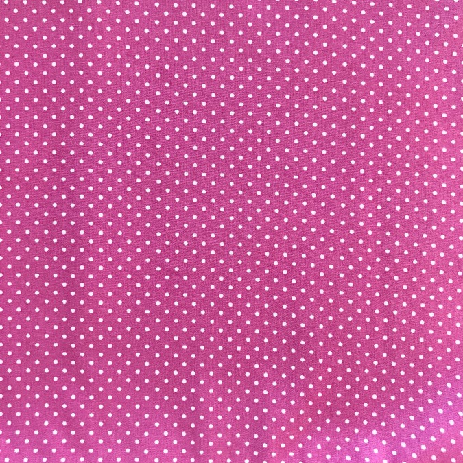 Coupon imprimé pois blanc sur fond fuchsia