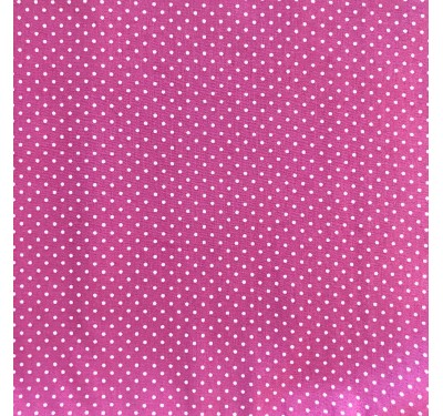 Coupon imprimé pois blanc sur fond fuchsia