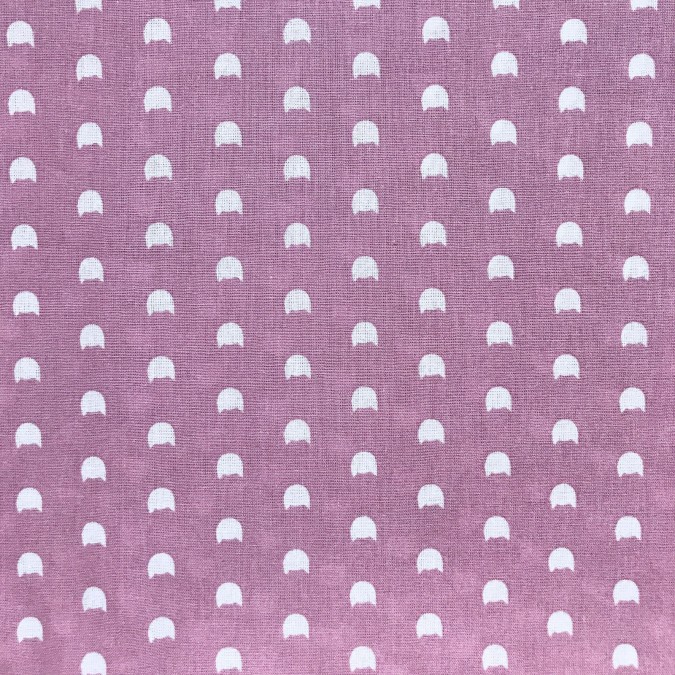Coupon imprimé motif blanc sur fond violet