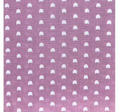 Coupon imprimé motif blanc sur fond violet