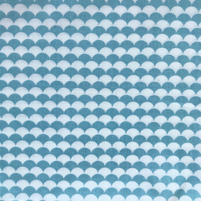 Coupon imprimé figures géométriques bleu et blanc