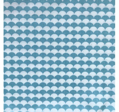 Coupon imprimé figures géométriques bleu et blanc