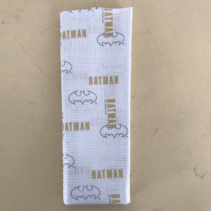 Coupon Batman cadrillé gris et jaune