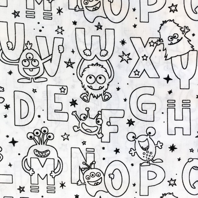 Coupon alphabet enfant noir et blanc