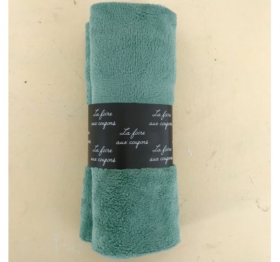 Coupon microfibre de bambou uni vert amande