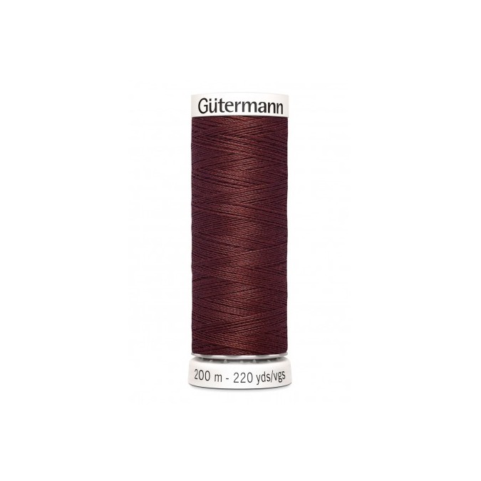 Bobine de fil - 200m - marron rouge