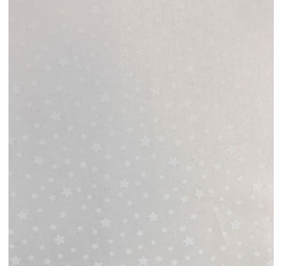 Coupon imprimé petites étoiles blanches sur fond gris clair