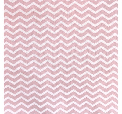 Coupon imprimé lignes géométrique banches sur fond rose