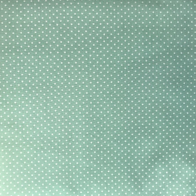 Coupon imprimé petits pois blanc sur fond vert clair