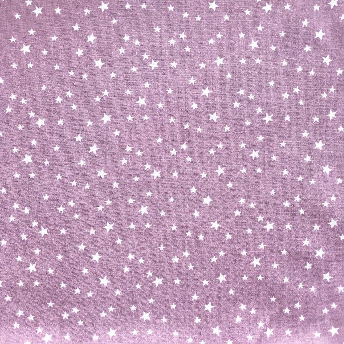 Coupon imprimé petites étoiles blanches sur fond violet