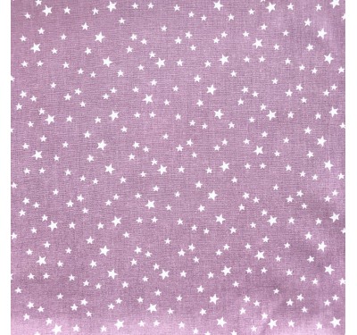 Coupon imprimé petites étoiles blanches sur fond violet